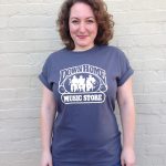 Down Home Music Store t-shirt, black with white lettering. 5 sizes