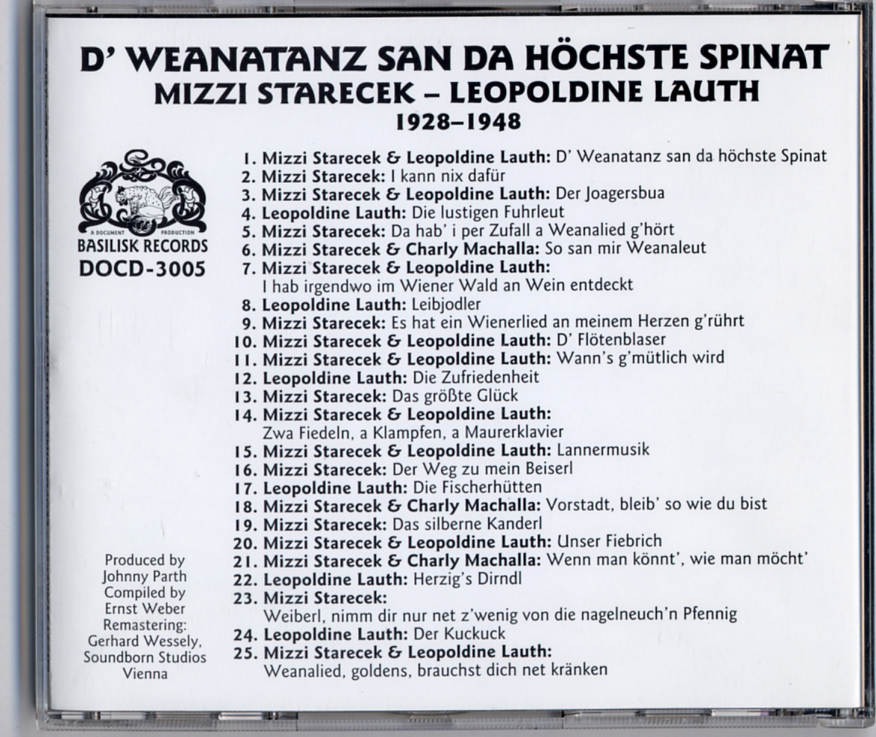 Mizzi Starecek & Leopoldine Lauth and others - D' Weanatanz San Da Höchste Spinat (1928-1948) / Document-3005 - Image 2