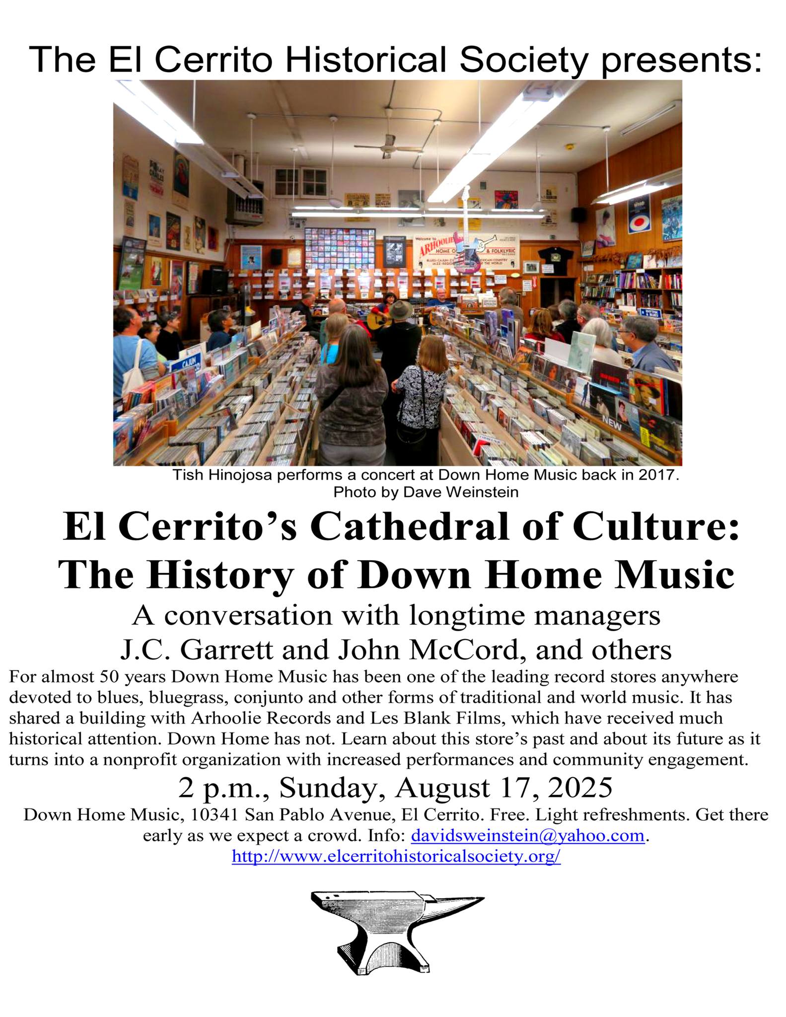 2 PM Sunday, August 17 The History of Down Home Music